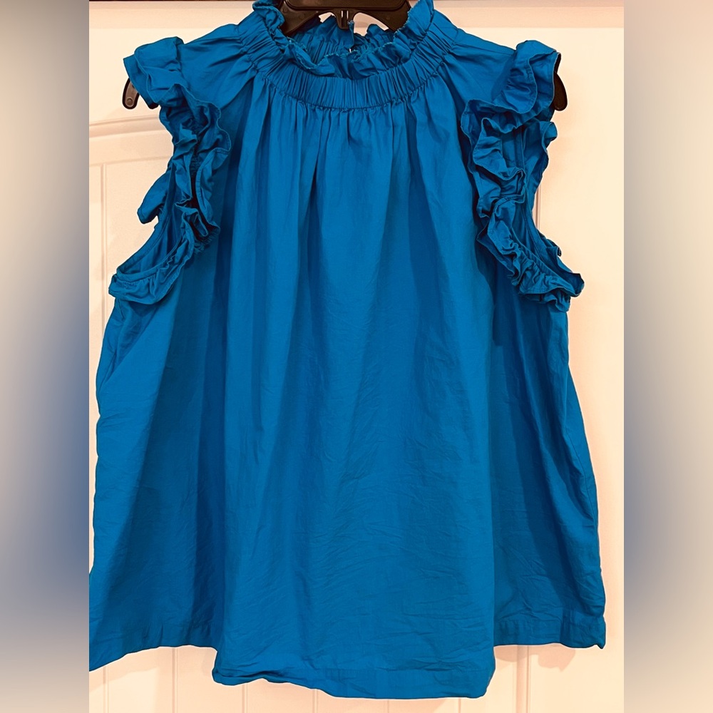 Women’s bundle of 4 Crown & Ivy blouses, Vibrant blue, pretty lilac and 2 white. - Picture 4 of 12